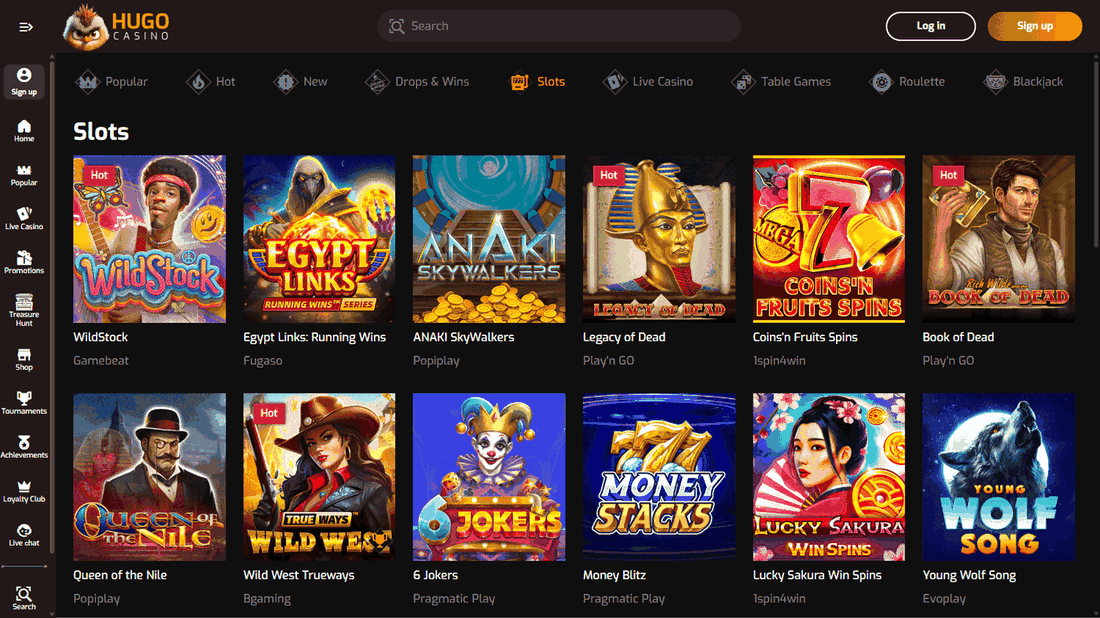 Hugo Casino game gallery