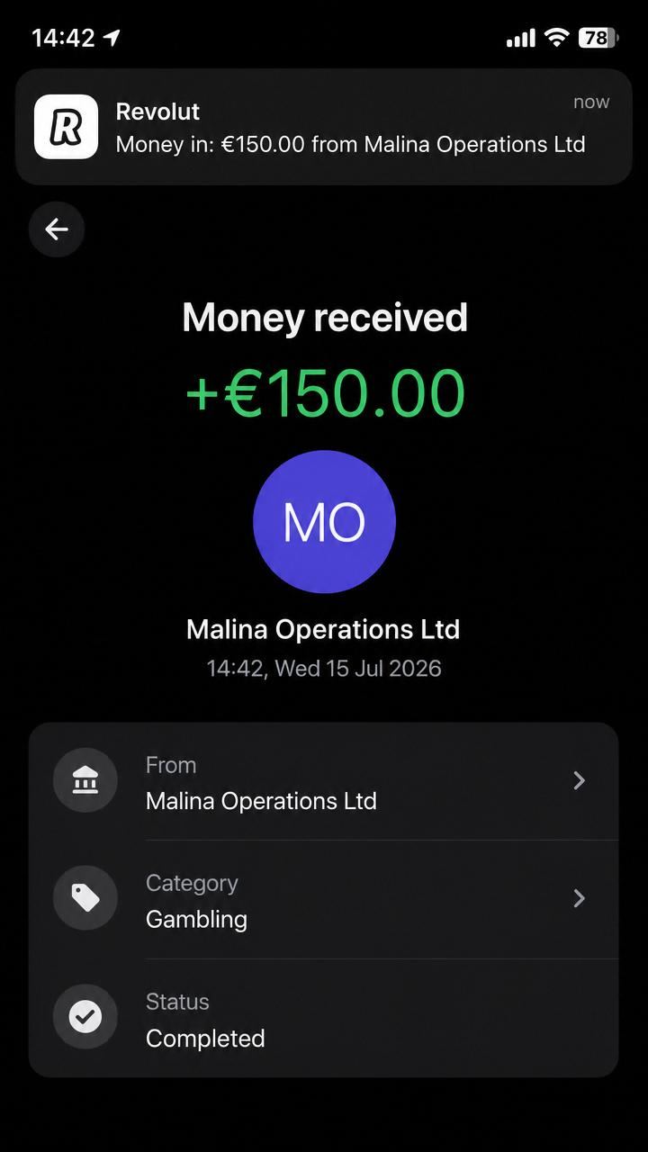 Step 5: Cash landed in Revolut