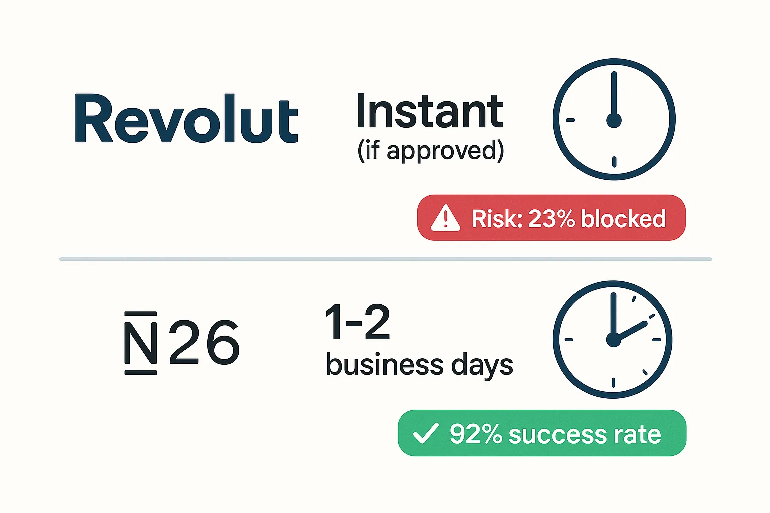 Timeline comparison showing Bitcoin (2-4 hours), SEPA Instant (4-8 hours), regular SEPA (1-3 days), and bank transfer (3-5 days)